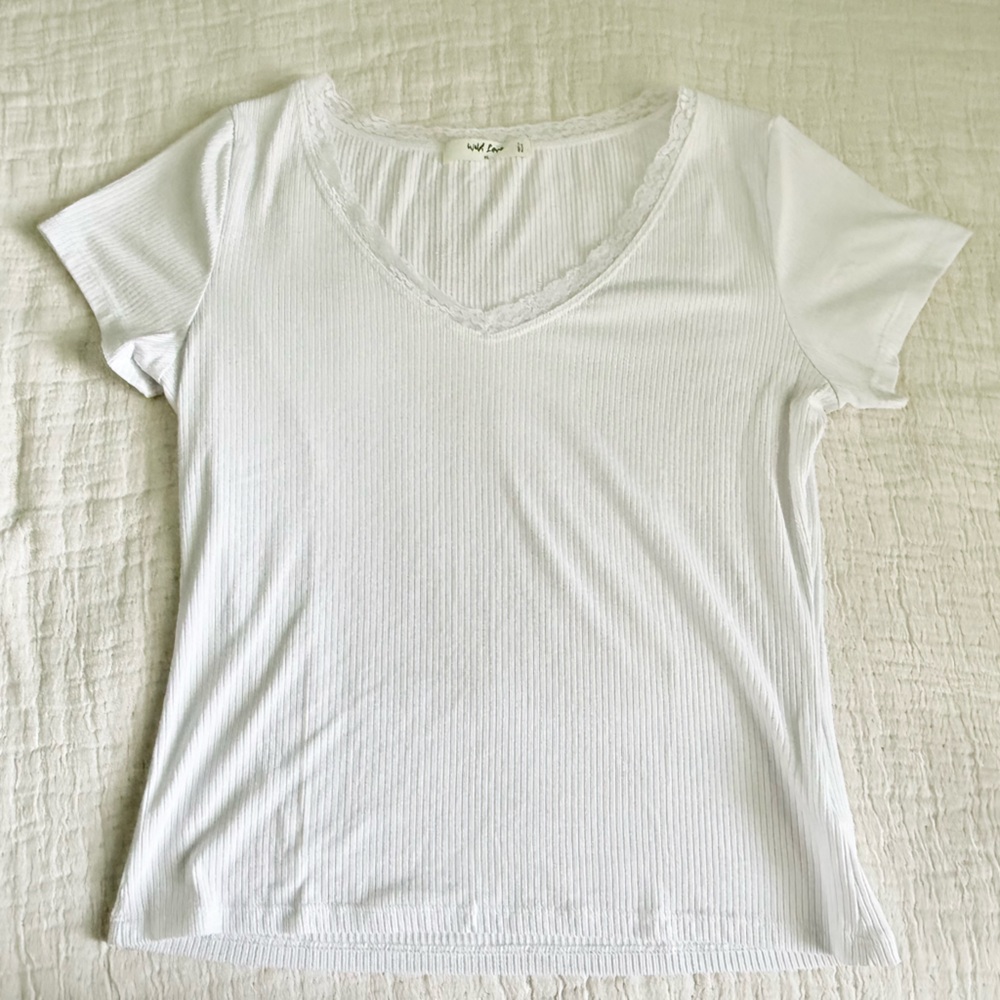 White basic tee